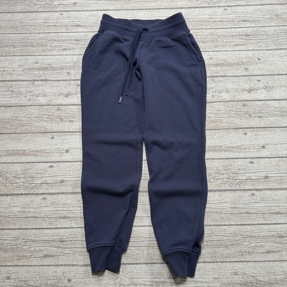 Lululemon Sweatpants Women's 4 Navy Blue Athletic Fleece Scuba High-Rise Joggers